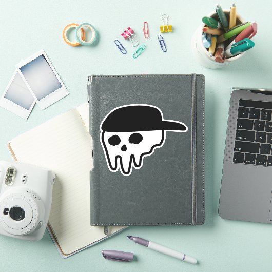 Skull Hat Aufkleber (iPad Hülle)