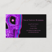 Skull Head Funny Colorful Gothic Black Pop Art Visitenkarte (Rückseite)