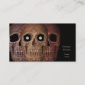 Skull Head Funny Sepia Brown Black Gothic Visitenkarte (Vorderseite)