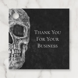 Skull Head Gothic Black and White Tattoo Shop Geschenkanhänger