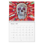 Skull Head Gothic Cool Fun Trendy Art 2024 Kalender (Feb 2027)