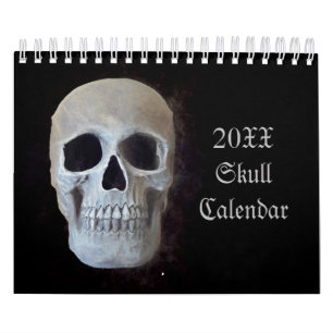 Skull Head Gothic Cool Fun Trendy Art 2024 Kalender