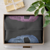 Skull Head Gothic Dark Blue Pink Lila Black Cool Seidenpapier (Geschenk)