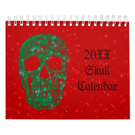 Skull Head Gothic Girly Fun Trendy Art 2024 Kalender (Titelbild)