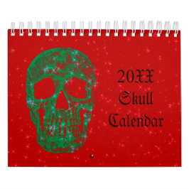 Skull Head Gothic Girly Fun Trendy Art 2024 Kalender