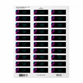 Skull Head Gothic Neon Lila Aquamarin Black Design (Vorne)