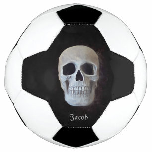 Skull Head Gothic Schwarz und Weiß Trendy Art Fußball
