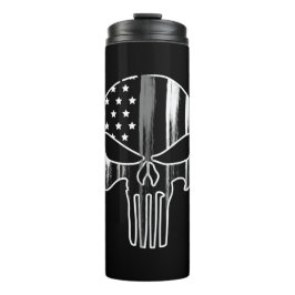 SKULL Head Korrektur Officer Flag Thermal Tumble Thermosbecher
