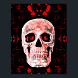 Skull Head Pop Art Gothic Black Modern Poster<br><div class="desc">Skull Kopf gothischen Popart moderne Kultur Scrapbooking Papier. Dieses Papier ist mehr als doppelt so dick wie 18 Pfund Papiertaschentuch für Ihre handwerklichen Entkopplungsprojekte. Cool,  gruselig,  rot schwarz. Bildrecht Marg Seregelyi Fotografie.</div>