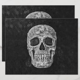 Skull Head Schwarz und Weiß Gothic Grunge