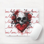 Skull & Heart “Love” Mousepad (Mit Mouse)