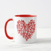 Skull Heart Red Tasse (Links)