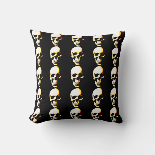 Skull Heavy Metal Fantasy Art Kissen (Vorderseite)