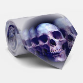 Skull - Heavy Metal Fantasy Art Krawatte (Gerollt)