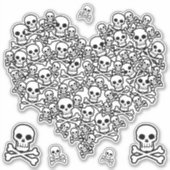 Skull-Heftsticker Aufkleber (Vorderseite)
