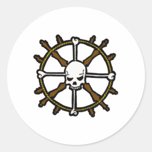 Skull Helm Runder Aufkleber