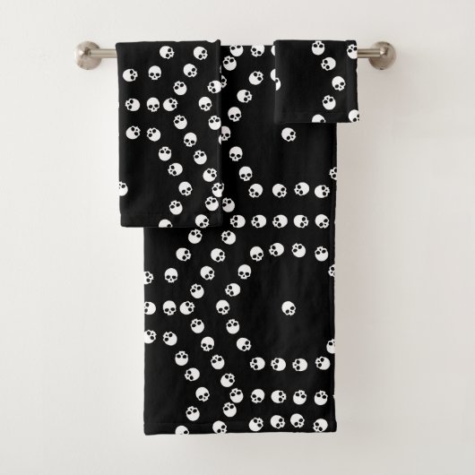 Skull Hexagon Muster Badhandtuch Set (Insitu)