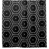 Skull Hexagon Muster Duschvorhang (Vorderseite)