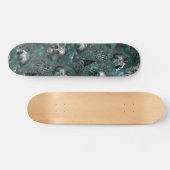 Skull Hexal Floral | Dark Gothic Mitternacht Aquam Skateboard (Horizontal)