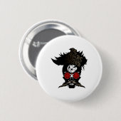 Skull Hipster Mustache Gles Lion Tribal Mustached Button (Vorne & Hinten)