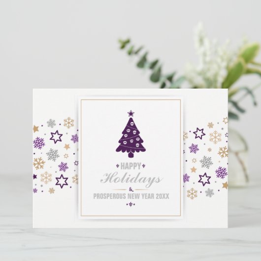 Skull Holiday Greetings Feiertagskarte (Stehend Vorderseite)