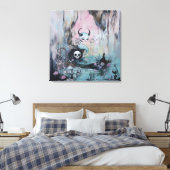 Skull Horned Sea Serpent Magical Hexe AI Art Leinwanddruck (Insitu (Schlafzimmer))