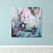 Skull Horned Sea Serpent Magical Hexe AI Art Leinwanddruck (Insitu (Holzboden))