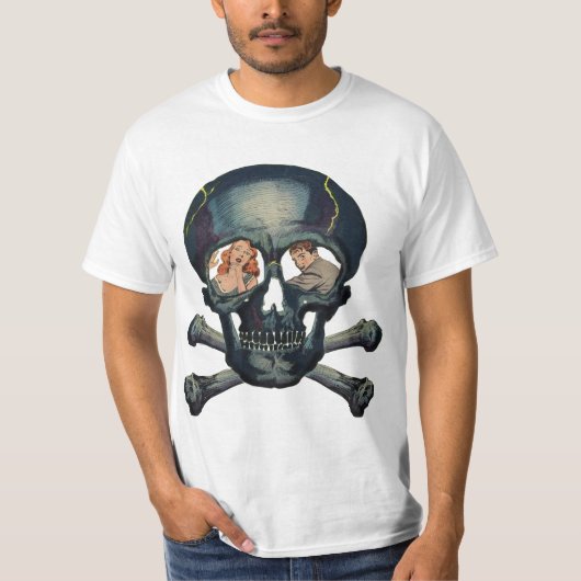 Skull Horror Comic Art T-Shirt (Vorderseite)