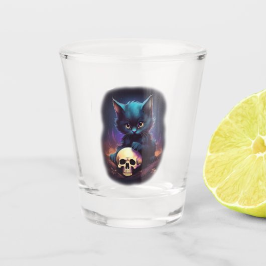 Skull Horror Kitten Schnapsglas (Vorderseite)