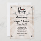 Skull Housewarming Party Halloween New Zuhause Inv Einladung (Vorderseite)