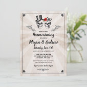 Skull Housewarming Party Halloween New Zuhause Inv Einladung (Stehend Vorderseite)