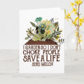 Skull I Garden, also ersticke ich nicht Menschen,  Karte (Gelbe Blume)