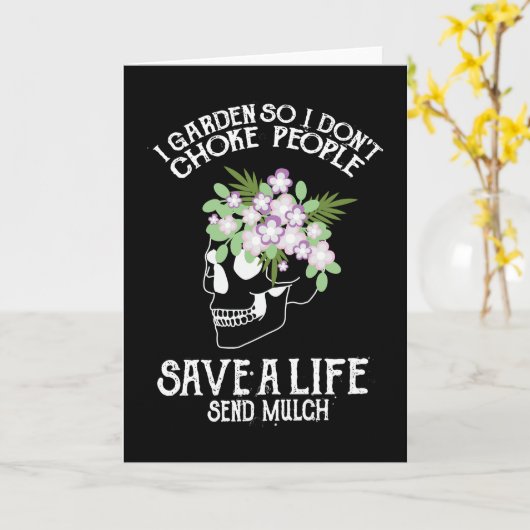 Skull I Garden, also ersticke ich nicht Menschen, Karte (Gelbe Blume)