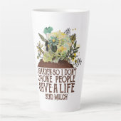 Skull I Garden, also ersticke ich nicht Menschen,  Milchtasse (Vorderseite)