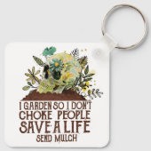 Skull I Garden, also ersticke ich nicht Menschen, Schlüsselanhänger (Rückseite)