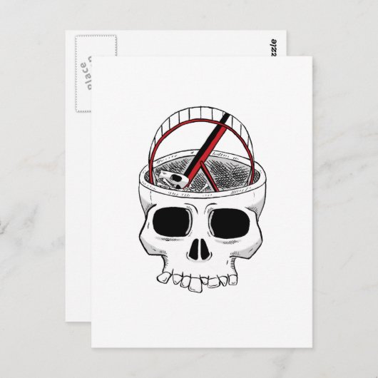 Skull-Idiot Postkarte (Vorne/Hinten)