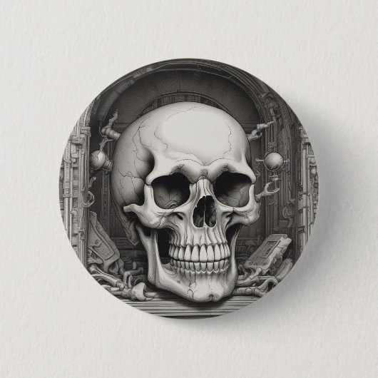 Skull Illustration Button (Vorderseite)