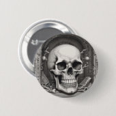 Skull Illustration Button (Vorne & Hinten)