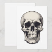 Skull Illustration Feiertagskarte (Vorne/Hinten)