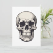 Skull Illustration Feiertagskarte (Stehend Vorderseite)