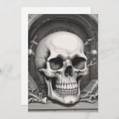 Skull Illustration Feiertagskarte (Vorne/Hinten)