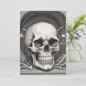 Skull Illustration Feiertagskarte (Stehend Vorderseite)