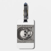 Skull Illustration Gepäckanhänger (Rückseite vertikal)