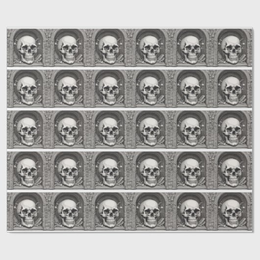 Skull Illustration Geschenkpapier (Flach)