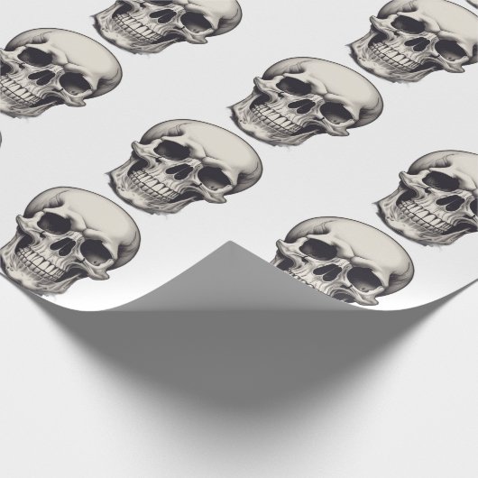 Skull Illustration Geschenkpapier (Ecke)