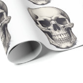 Skull Illustration Geschenkpapier (Rolleneckpunkt)