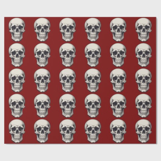 Skull Illustration Geschenkpapier (Flach)