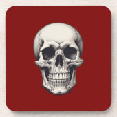 Skull Illustration Getränkeuntersetzer (Vorderseite)