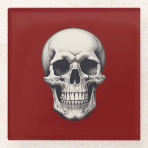 Skull Illustration Glasuntersetzer
