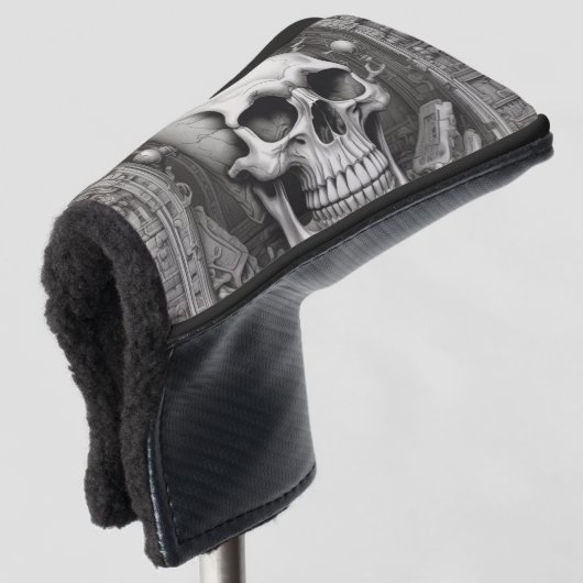 Skull Illustration Golf Headcover (3/4 Vorderseite)